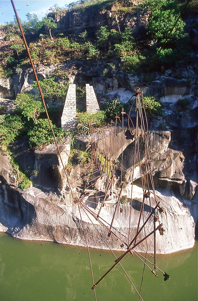 An abandoned bridge from the Silver Trail era makes a captivating sculpture.