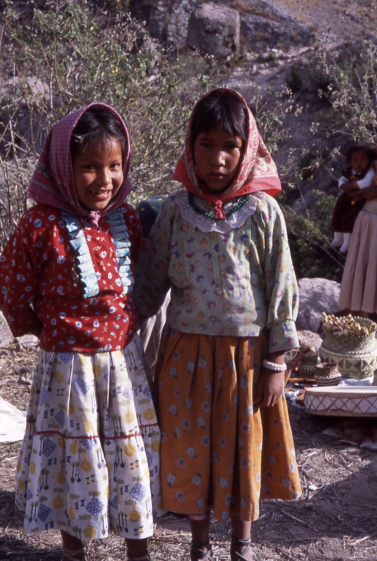 Hikers at a shallow ford in the Rio Urique